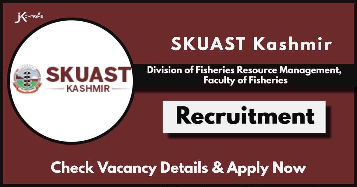 Division of Fisheries Resource Management SKUAST Rangil Recruitment 2024