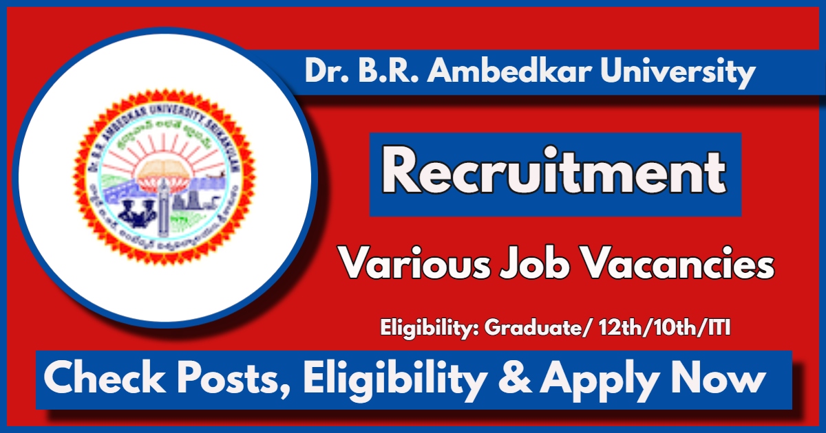Dr. B.R. Ambedkar University Recruitment 2024: Check Vacancy Details, Eligibility and Apply Online Now