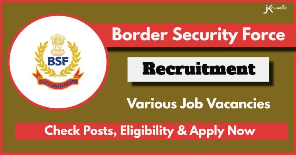 BSF Recruitment 2024: Apply Now for 141 Constable, HC, ASI, SI and Inspector Posts, Check Details