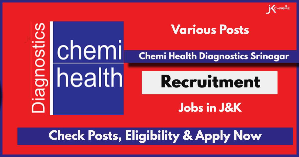Chemi Health Diagnostics Srinagar Hiring Sales Executives