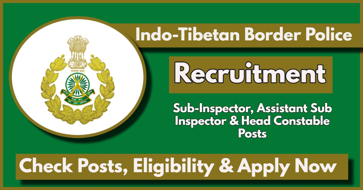 ITBP Recruitment 2024: Apply Now for SI (Nurse), ASI (Pharmacist) and HC (Midwife) Posts, Check Notification