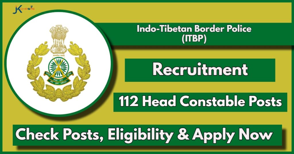 ITBP Recruitment 2024: Apply Now for 100+ Head Constable Vacancies, Check Qualification and More details