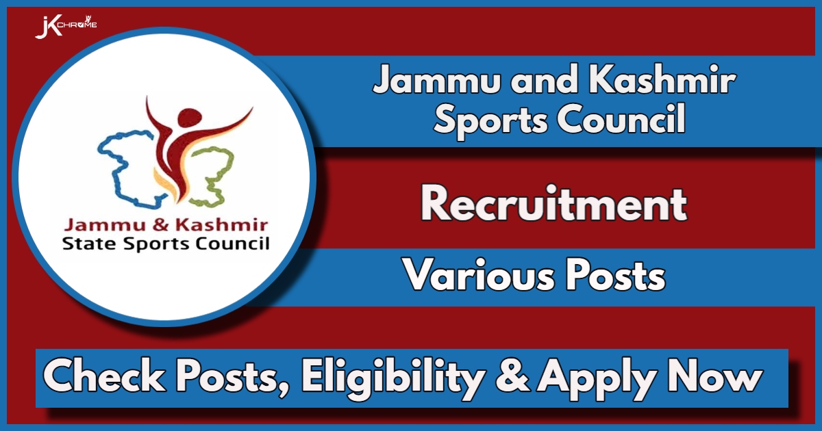 Jammu and Kashmir Sports Council Recruitment 2024 Notification: Check Posts, Qualification, Apply Now