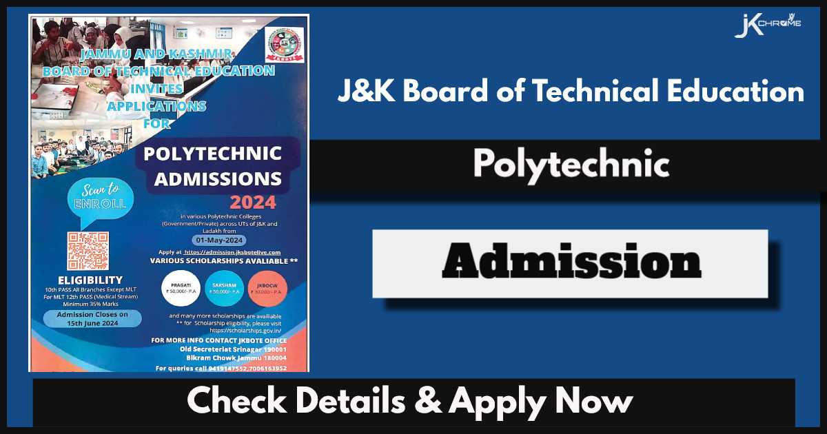 Polytechnic Admissions 2024: Check Details and Apply Online Now