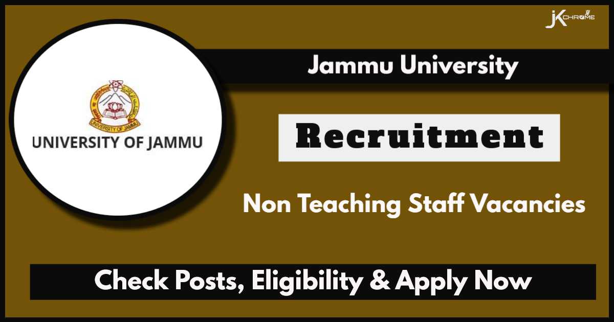Jammu University Recruitment 2024: New Notification Out, Apply Now for Non Teaching Staff Vacancies
