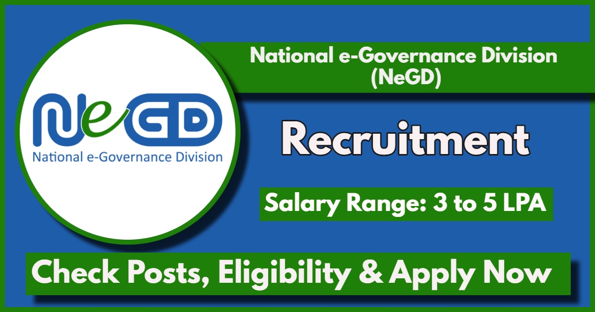 National e-Governance Division Executive Recruitment 2024: Check Eligibility and Apply Online Now