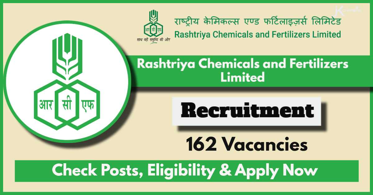 RCFL Management Trainee Recruitment 2024 Notification Out: Check Eligibility and Apply Now