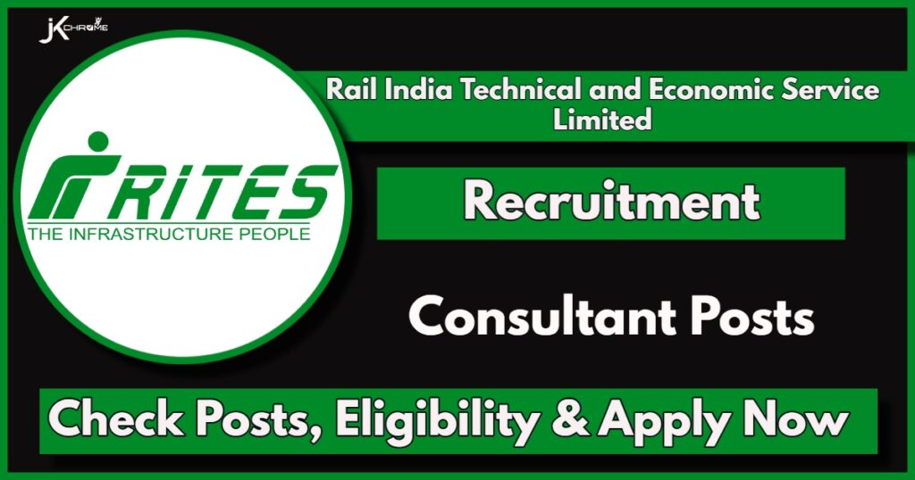 RITES Consultants Recruitment 2024: Check Qualification, Age, Salary and Apply Now