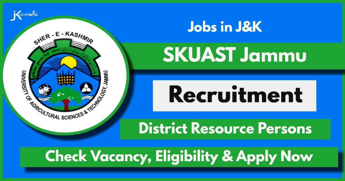 SKUAST Jammu Recruitment 2024: Check Vacancy Details, Qualification and Apply Now