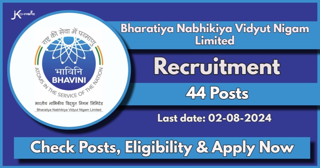 Bharatiya Nabhikiya Vidyut Nigam Limited Recruitment 2024 Notification: Check Posts, Eligibility and Apply Now