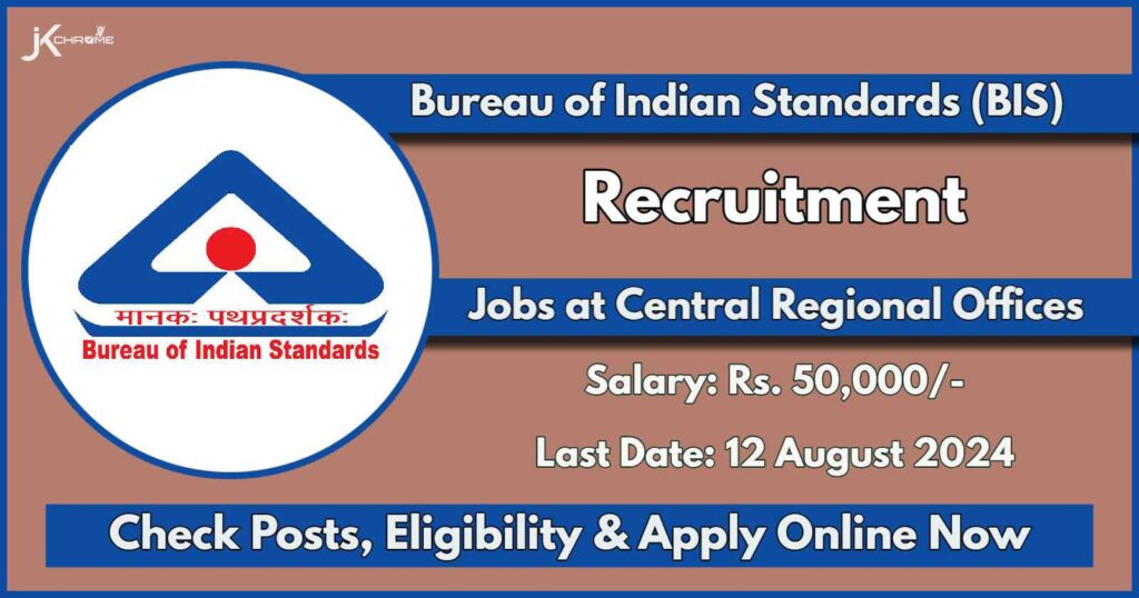 Bureau of Indian Standards CRO Consultant Recruitment 2024 Notification: Check Out Post Details, Place of posting, Apply Online Now