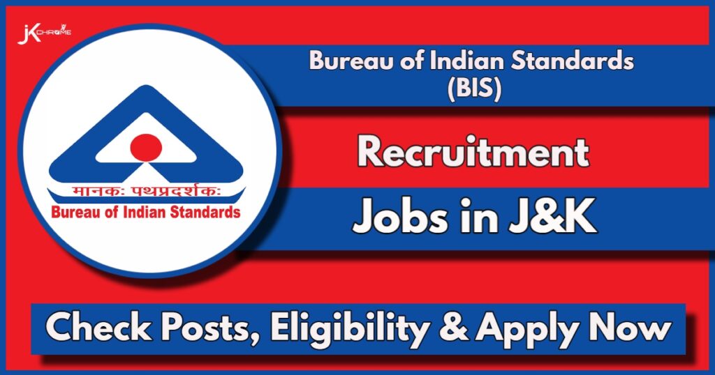 J&K BIS Recruitment 2024 Notification Out for Consultants, Check Qualification, Apply Online Now