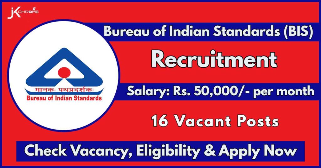 BIS Consultants Recruitment 2024 Notification Out: Monthly Salary 50,000, Check Qualification and other Details, Apply Online Now