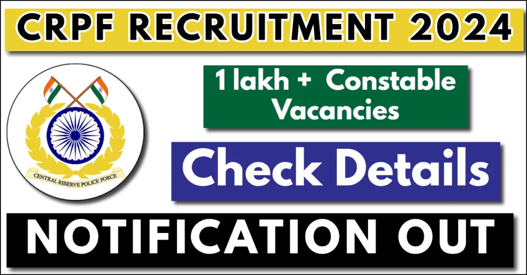 CRPF Constable Job Vacancies Out