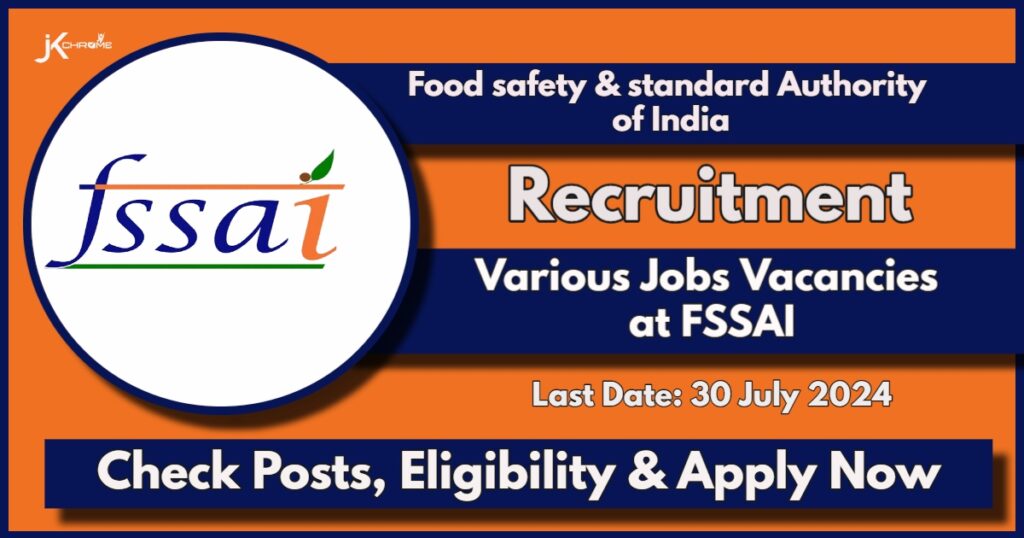 FSSAI Recruitment 2024 Notification Out for MTS and DEO Posts, Check Eligibility, Apply Online Now