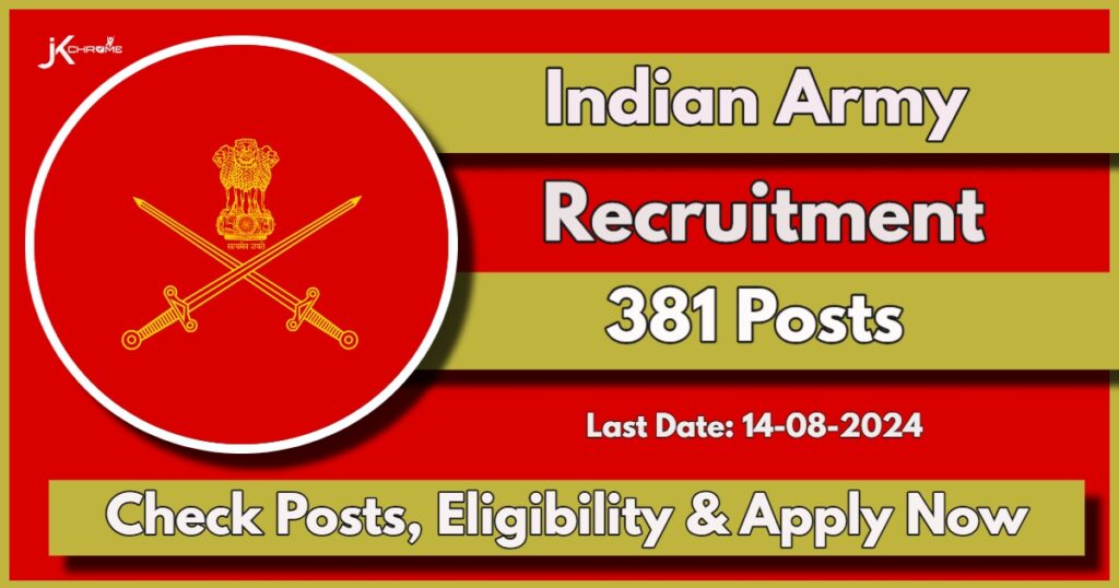 Indian Army Recruitment 2024: Apply Now for SSC Tech course at joinindianarmy.nic.in, 381 vacancies