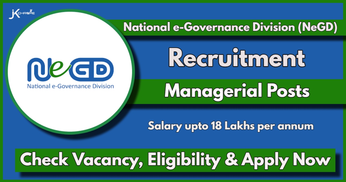 National e-Governance Division Recruitment 2024: Check Qualification, Salary, Selection Process and Apply Now