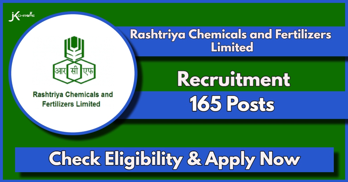 RCFL Recruitment 2024 Notification Out: Apply Now for 164 Apprentice Vacancies, Check Eligibility