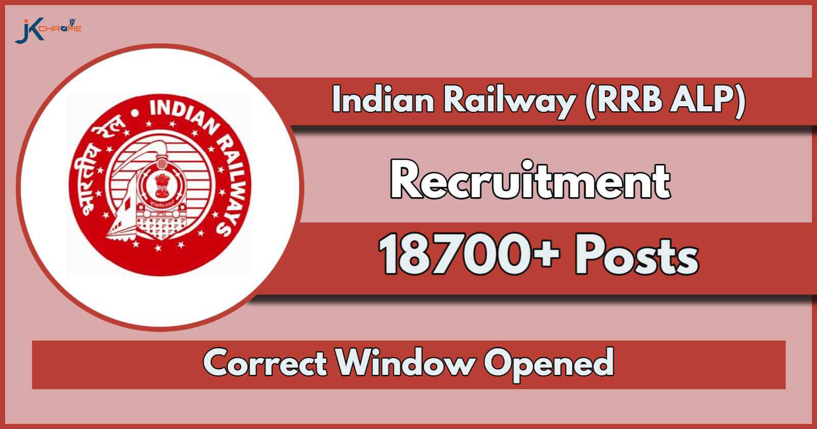 Indian Railway ALP Recruitment 2024 Correction Window Opens [18700+ Posts], Check Steps to Make Corrections Online