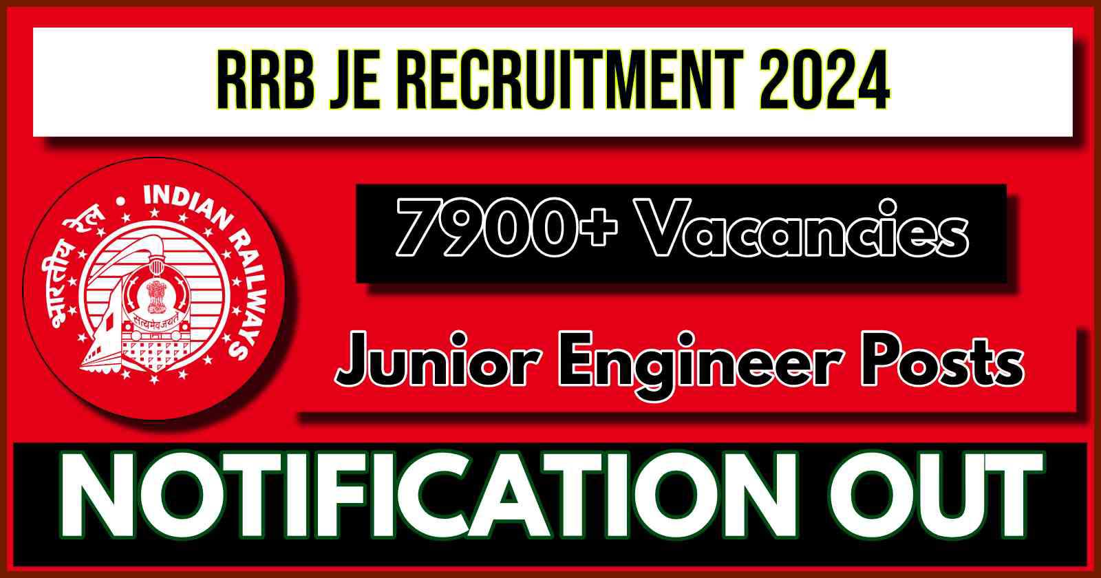 RRB JE Recruitment 2024 Notification Out for 7900+ Posts; Check Eligibility and How to Apply Online Here