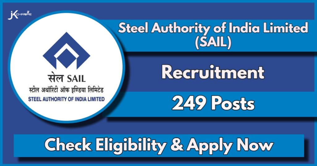 SAIL Recruitment Through GATE 2024: Apply Online Now for 249 Vacancies, Check Notification, Salary