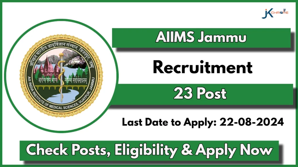 AIIMS Jammu Recruitment 2024 Notification Out; Check Post Details and Application Procedure