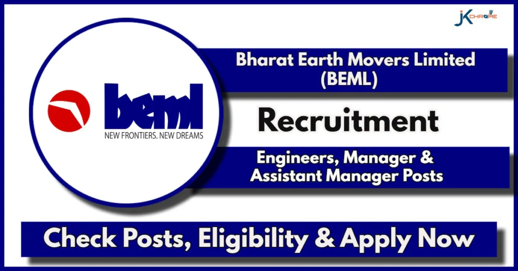 BEML Engineers Managers and Assistant Manager Recruitment 2024