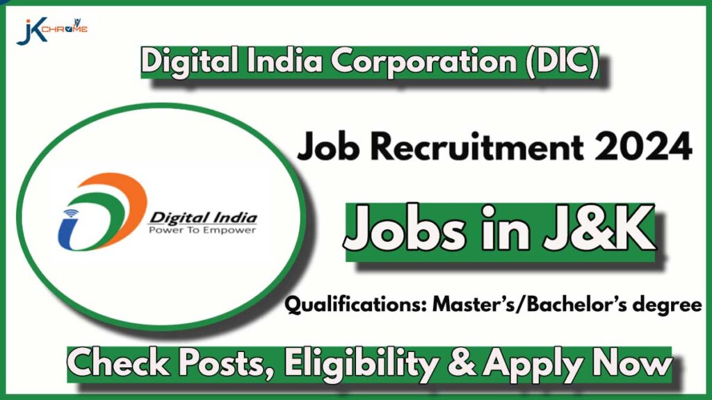 Digital India State Coordinator Job Vacancy in Jammu and Kashmir, Check Eligibility and Apply Online