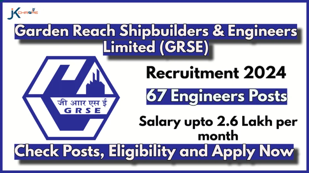 GRSE Recruitment 2024: Apply Now for 67 Manager Posts