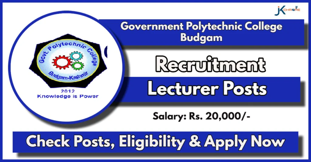 Govt Polytechnic College Guest Lecturer Recruitment 2024: Check Details Now and Application Process