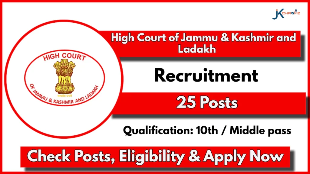 JK High Court Recruitment 2024; Apply Now for Lift Operator, Restorer, Pump Operator and Gardener Posts