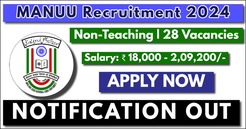 MANUU Non-Teaching Recruitment 2024 Notification Out