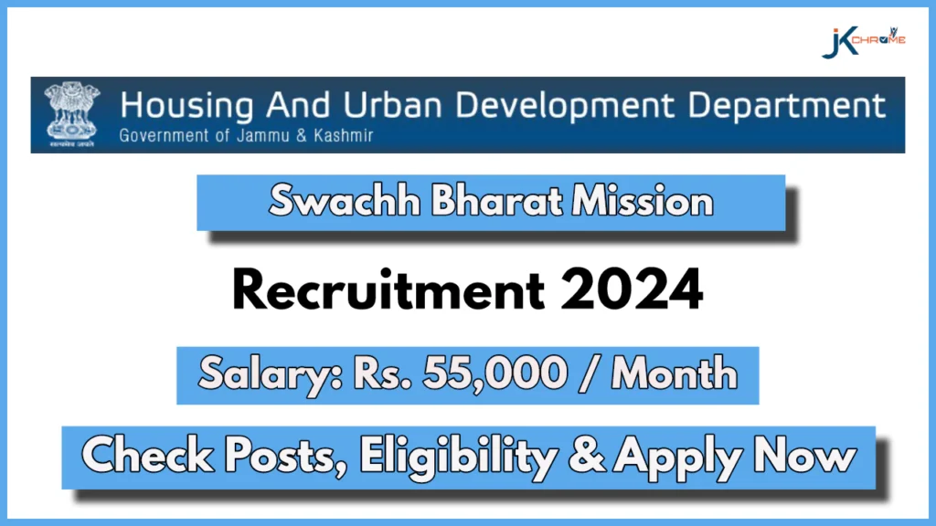 Jammu and Kashmir Housing and Urban Development Department Recruitment 2024 Notification Out: Check Vacancy Details