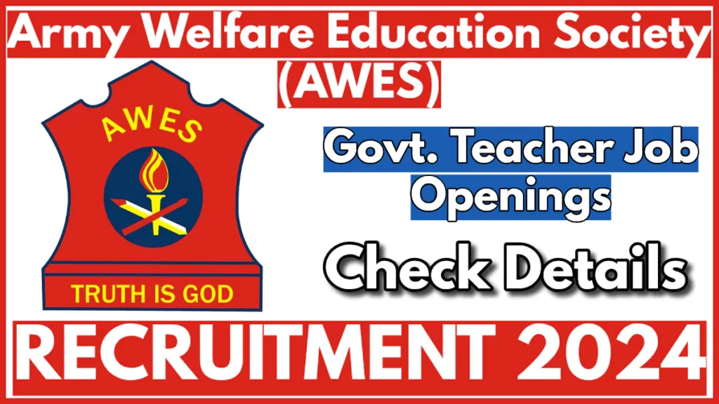 Teacher Recruitment 2024, AWES to fill PGT, TGT and PRT Staff in Army Public Schools