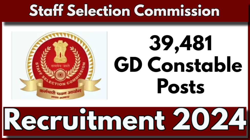 SSC GD Constable Recruitment 2025 Notification Out for 39481 Posts, Check Details