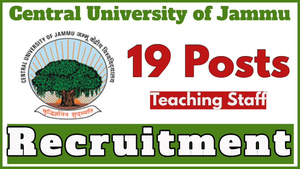 Central University Jammu Employment Notification 2024, Check Vacancies and Apply Online Now