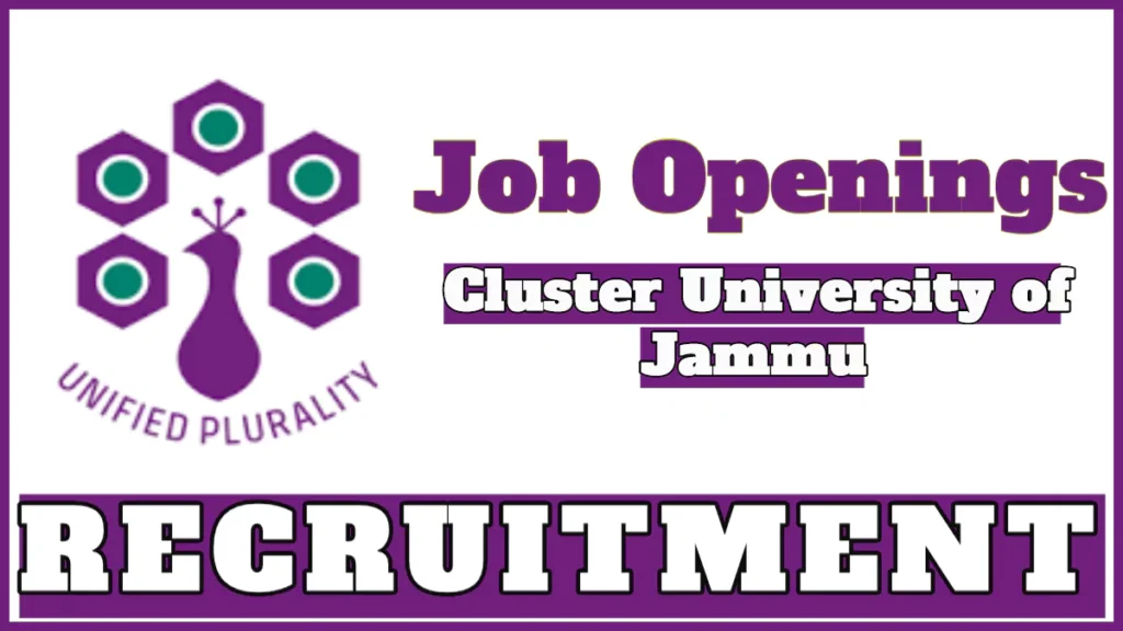 Cluster University Jammu Recruitment 2024, Apply for Project Staff Vacancies