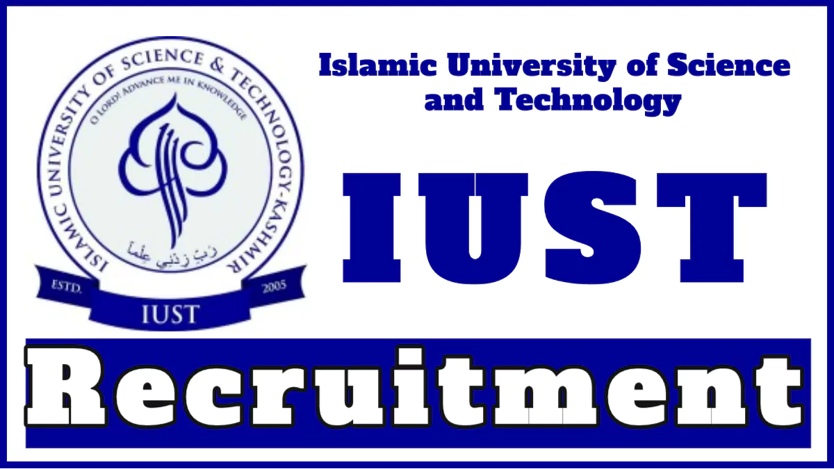 IUST Research Assistant Recruitment 2024 Notification, Walk-in interview on Oct 24