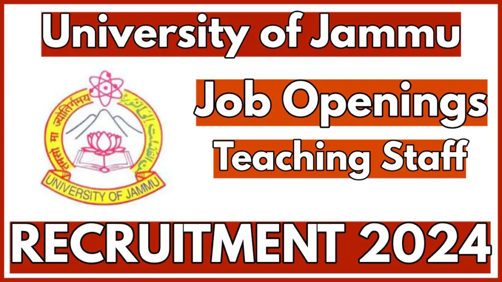 Jammu University Faculty Recruitment 2024, Walk-in Interview on Oct 16