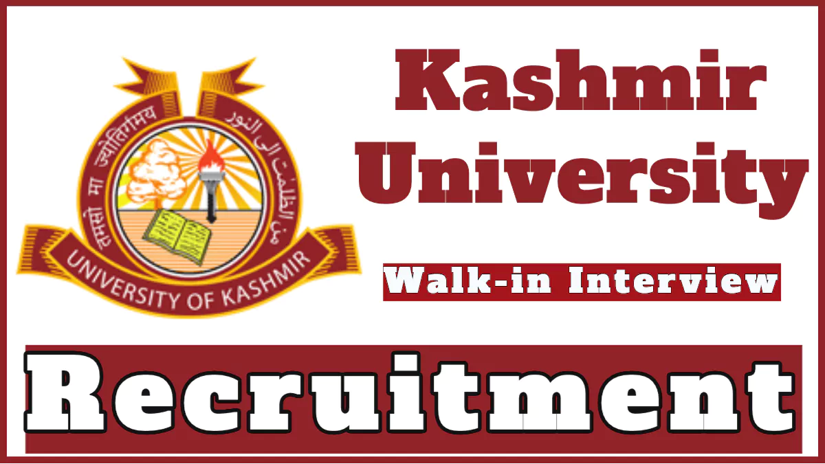 Department of Biotechnology Kashmir University Recruitment 2024