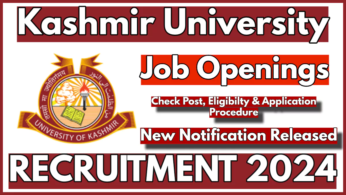 Kashmir University Advertisement Notice 2024 in Department of Environmental Science