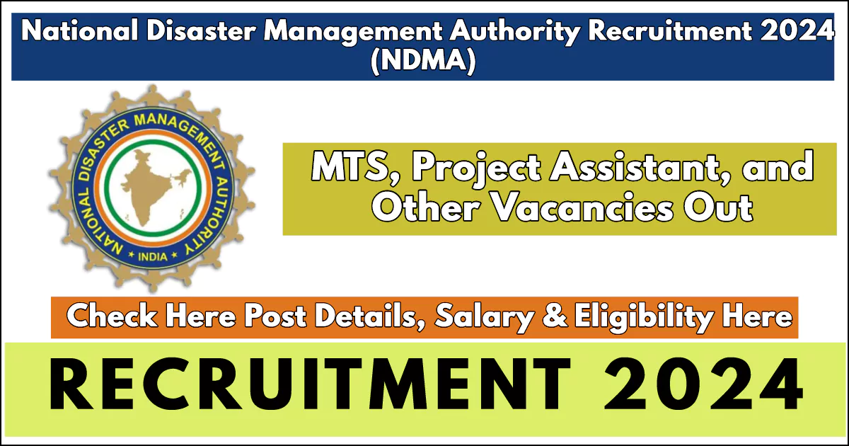 NDMA Recruitment 2024