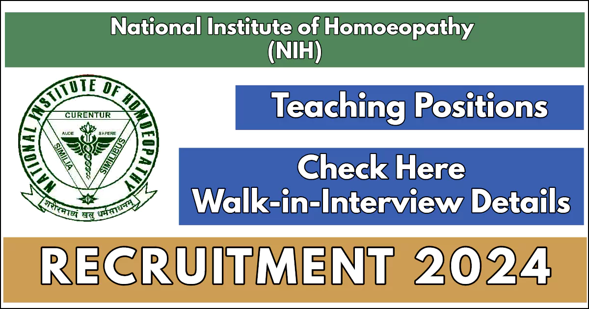 NIH Teaching Faculty Recruitment 2024 Notification Out, Check Details