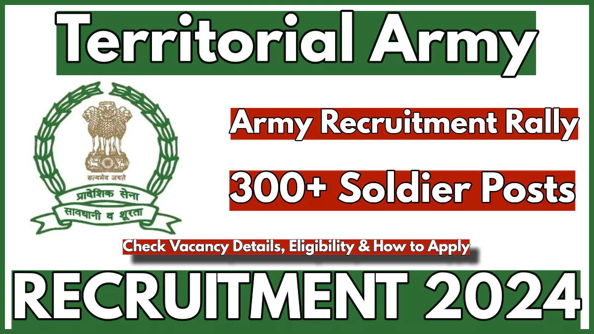 Territorial Army Recruitment Rally 2024 Notification