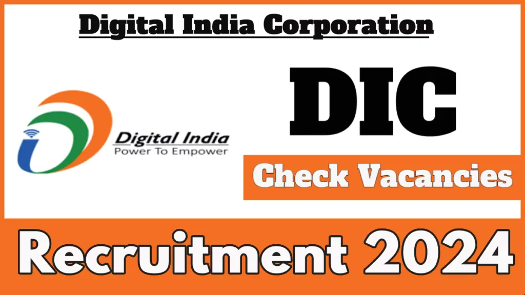 DIC Recruitment 2024 Notification out for Full Stack Developer position