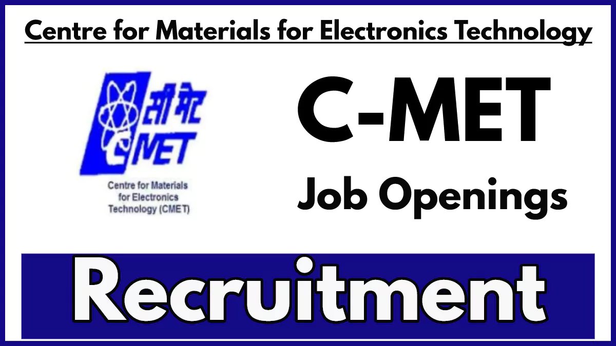 C-MET Recruitment 2024, Apply for Director General Post