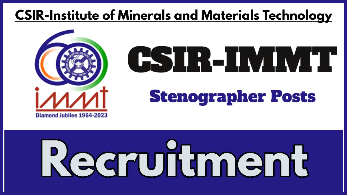 CSIR IMMT Recruitment 2024, Apply Online for Junior Stenographer Posts