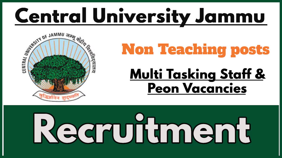 Central University Jammu Group C Posts Recruitment, Application Process Begins