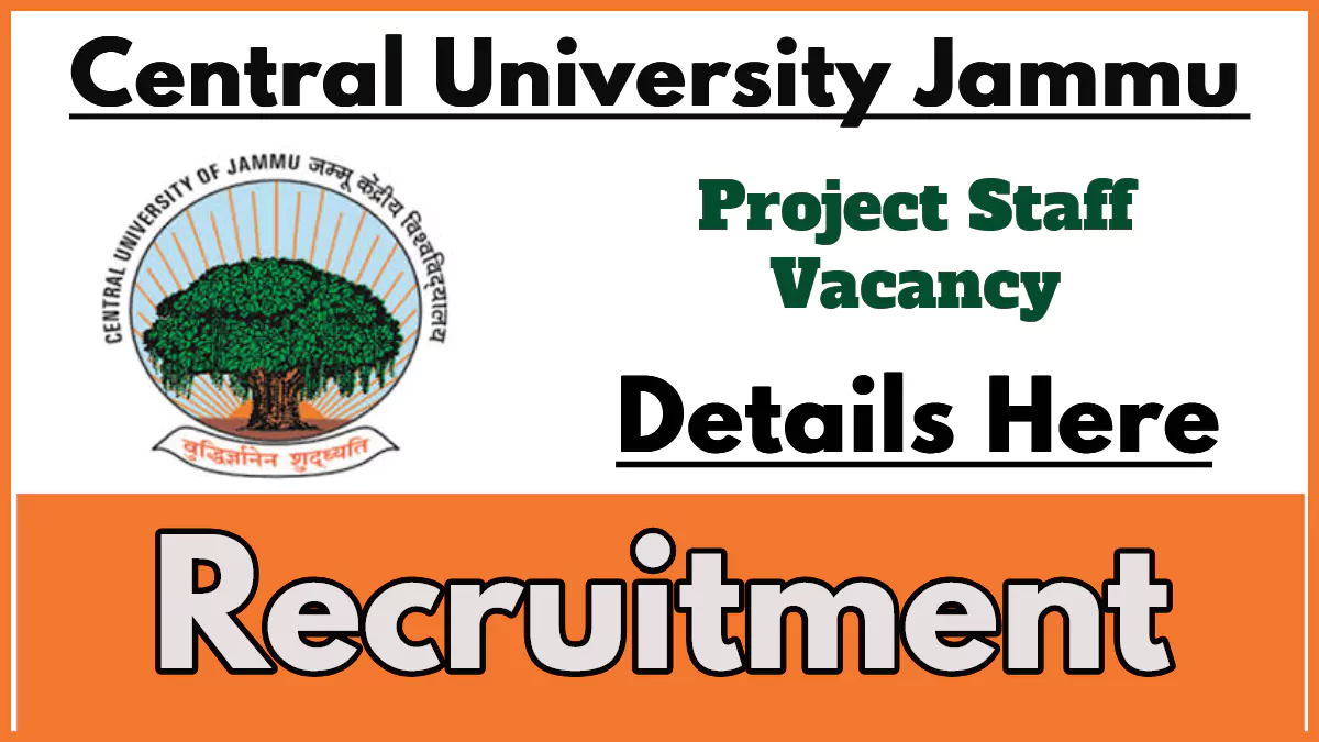 Central University Jammu Research Assistant Recruitment, Check Details Now