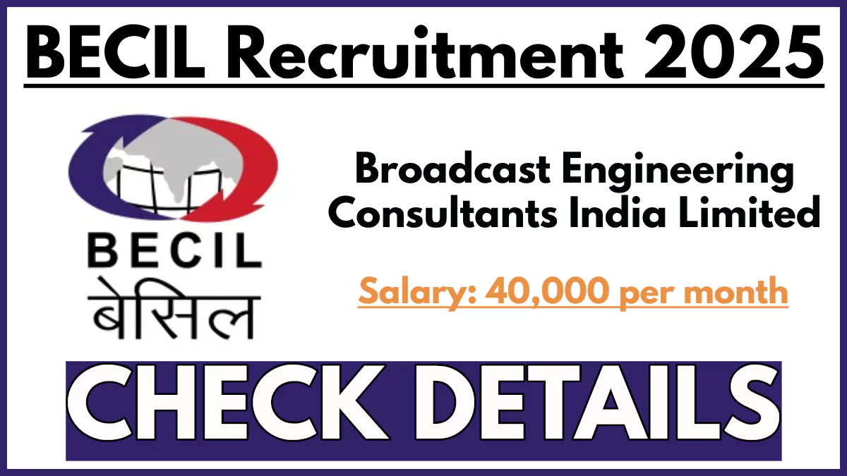 BECIL Recruitment 2025, Apply for Junior Consultant (Social Media) Post